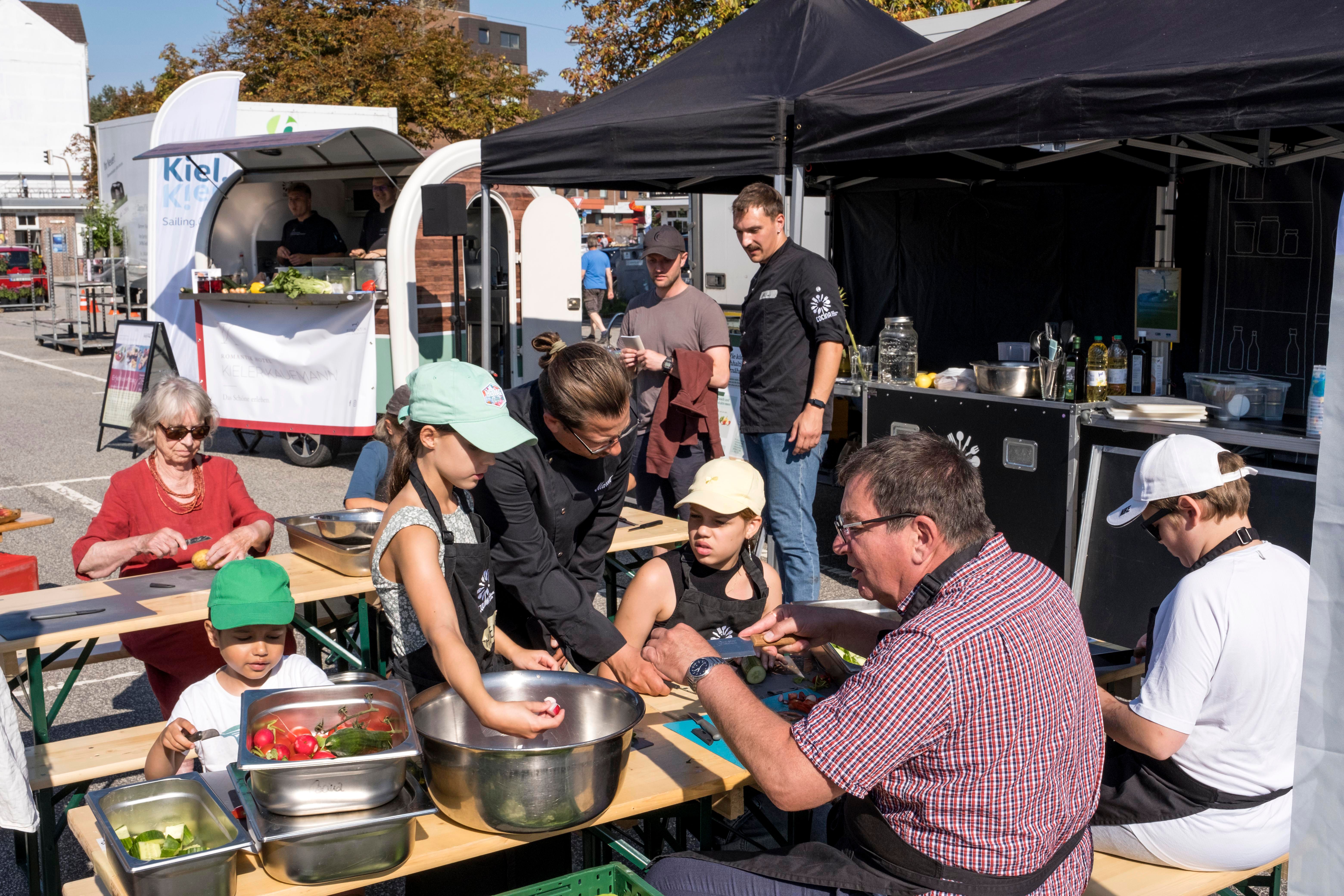 Küche auf dem Wochenmarkt